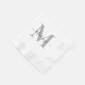 Serviette En Papier Personnaliser le nom initial du groupe Monogram (Coin)