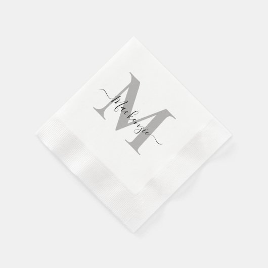 Serviette En Papier Personnaliser le nom initial du groupe Monogram (Coin)