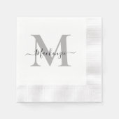 Serviette En Papier Personnaliser le nom initial du groupe Monogram (Devant)