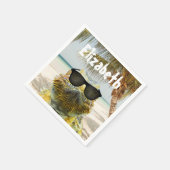 Serviette En Papier Personnaliser le plaisir de la plage d'été (Coin)