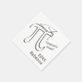 Serviette En Papier Personnaliser Math Pi Graduation Papier Napkins (Coin)
