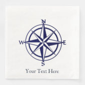 Serviette En Papier Personnaliser papier serviette - boussole nautique (Devant)