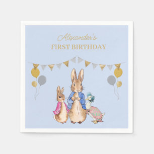 Serviette En Papier Personnaliser Peter lapin 1er anniversaire