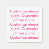 Serviette En Papier Personnaliser phrase citation élégant papier fuchs (Devant)