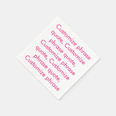 Serviette En Papier Personnaliser phrase citation élégant papier fuchs (Coin)