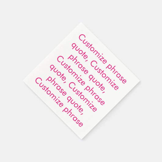 Serviette En Papier Personnaliser phrase citation élégant papier fuchs (Coin)