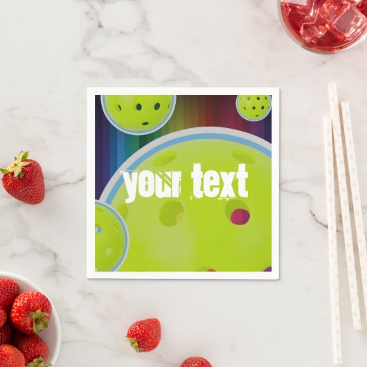 Serviette En Papier Personnaliser Pickleball Personnaliser Pickle Ball (En situation)