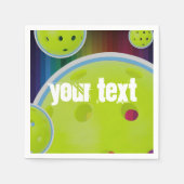 Serviette En Papier Personnaliser Pickleball Personnaliser Pickle Ball (Devant)