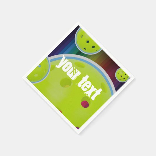 Serviette En Papier Personnaliser Pickleball Personnaliser Pickle Ball (Coin)