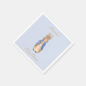 Serviette En Papier Personnaliser Pierre le lapin Baby shower Napkin (Coin)
