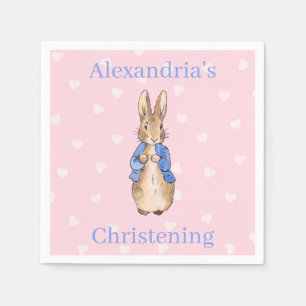 Serviette En Papier Personnaliser Pierre le lapin Christening