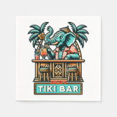 Serviette En Papier Personnaliser Retro Elephant Tiki Bar (Devant)