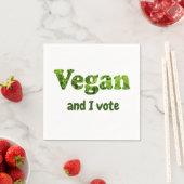 Serviette En Papier Personnaliser Vegan Activist Voter (En situation)