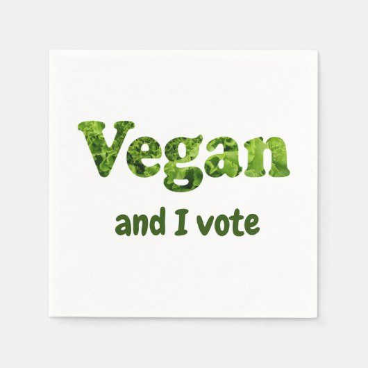 Serviette En Papier Personnaliser Vegan Activist Voter (Devant)