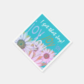 Serviette En Papier Personnalisez Daisy : Joie Florale, Joie, Joie ! S (Coin)