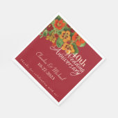 Serviette En Papier Personnalisez la célébration du 40e anniversaire d (Coin)