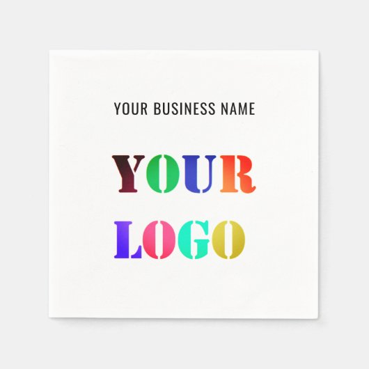 Serviette En Papier Personnalisez le logo de votre entreprise et le te (Devant)