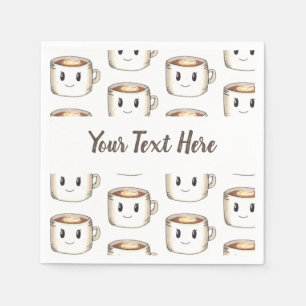 Serviette En Papier Personnalisez-Le ! Paniers À Thème Café