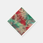 Serviette En Papier Personnalisez les Teintes de Noël (Coin)