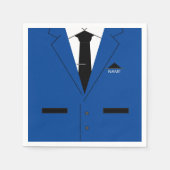 Serviette En Papier Personnalisez votre nom Costume bleu serviette et  (Devant)