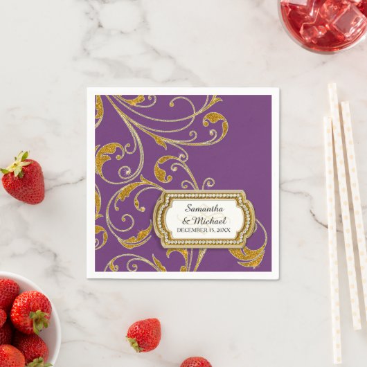 Serviette En Papier Personnalité de Glam Old Hollywood (En situation)