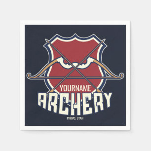 Serviette En Papier Personnalized Archery Sports Recurve Bow Arrow