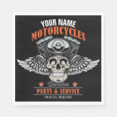 Serviette En Papier Personnalized Biker Flying (Devant)