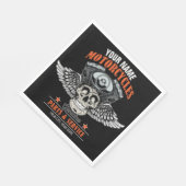 Serviette En Papier Personnalized Biker Flying (Coin)