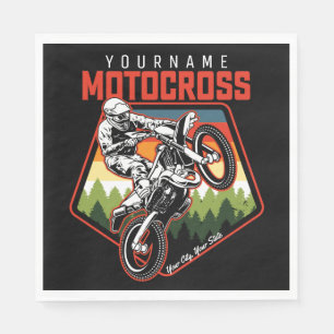 Serviette En Papier Personnalized Motocross