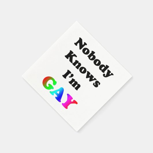 Serviette En Papier Personne ne sait que je suis gay (Coin)