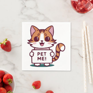 Serviette En Papier Pet Me Kitty