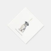 Serviette En Papier Pet with Champagne Glass Wedding II (Coin)