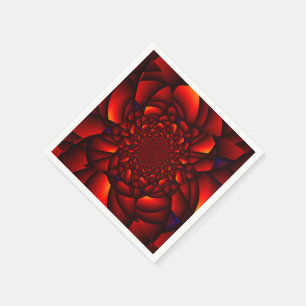 Serviette En Papier Pétale Rouge Noir Bleu