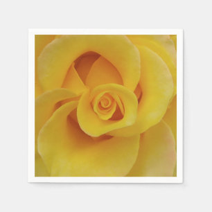 Serviette En Papier Pétales de rose jaune romantiques
