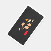 Serviette En Papier Pétales d'ombre chauds (Coin)