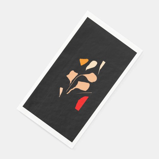 Serviette En Papier Pétales d'ombre chauds (Coin)