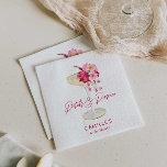 Serviette En Papier Pétales et parrain marié<br><div class="desc">Pétales et Fête des mariées Prosecco Les serviettes donneront le ton à votre fabuleuse fête de la douche nuptiale. Avec de magnifiques fleurs roses et baies,  ces serviettes personnalisées seront certainement un succès. Faites éclater votre fête avec ces étonnantes serviettes. Objets correspondants dans notre magasin Cava Party Design.</div>