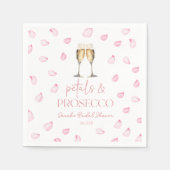 Serviette En Papier Pétales et Pourfendus Fête des mariées Champagne (Devant)