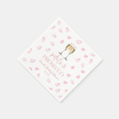Serviette En Papier Pétales et Pourfendus Fête des mariées Champagne (Coin)