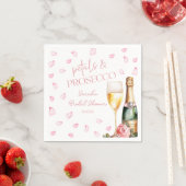 Serviette En Papier Pétales et Procuco Mimosa Fête des mariées Champag (En situation)