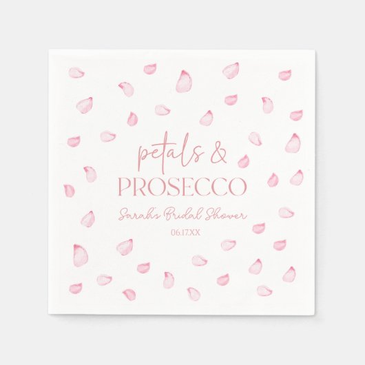 Serviette En Papier Pétales et Procuco Rose Rose Pétales Fête des mari (Devant)