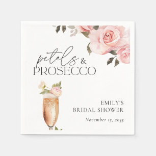 Serviette En Papier Pétales et Prosecco Fête de Mariage Florale