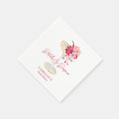 Serviette En Papier Pétales et Prosecco Jardin Mariage (Coin)