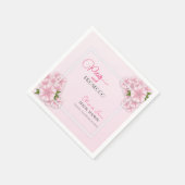Serviette En Papier Pétales & Prosecco Arc Floral Pink Bride (Coin)