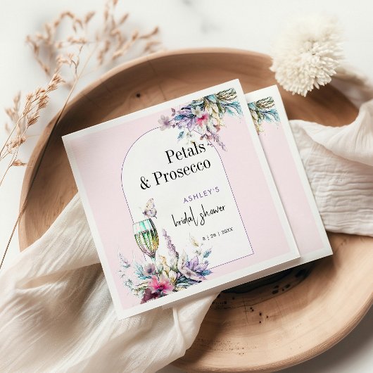 Serviette En Papier Pétales & Prosecco Arche florale pour une Baby Sho