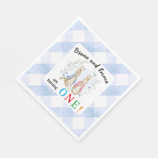 Serviette En Papier Peter et Flopsy tournent UN (Coin)