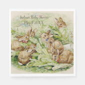 Serviette En Papier Peter le Baby shower du jardin du lapin (Devant)