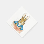 Serviette En Papier Peter le lapin assis dans un pot Plante (Coin)