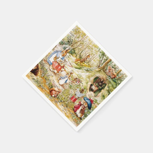 Serviette En Papier Peter le lapin dans les bois (Coin)