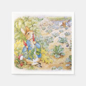 Serviette En Papier Peter le lapin mange des carottes (Devant)